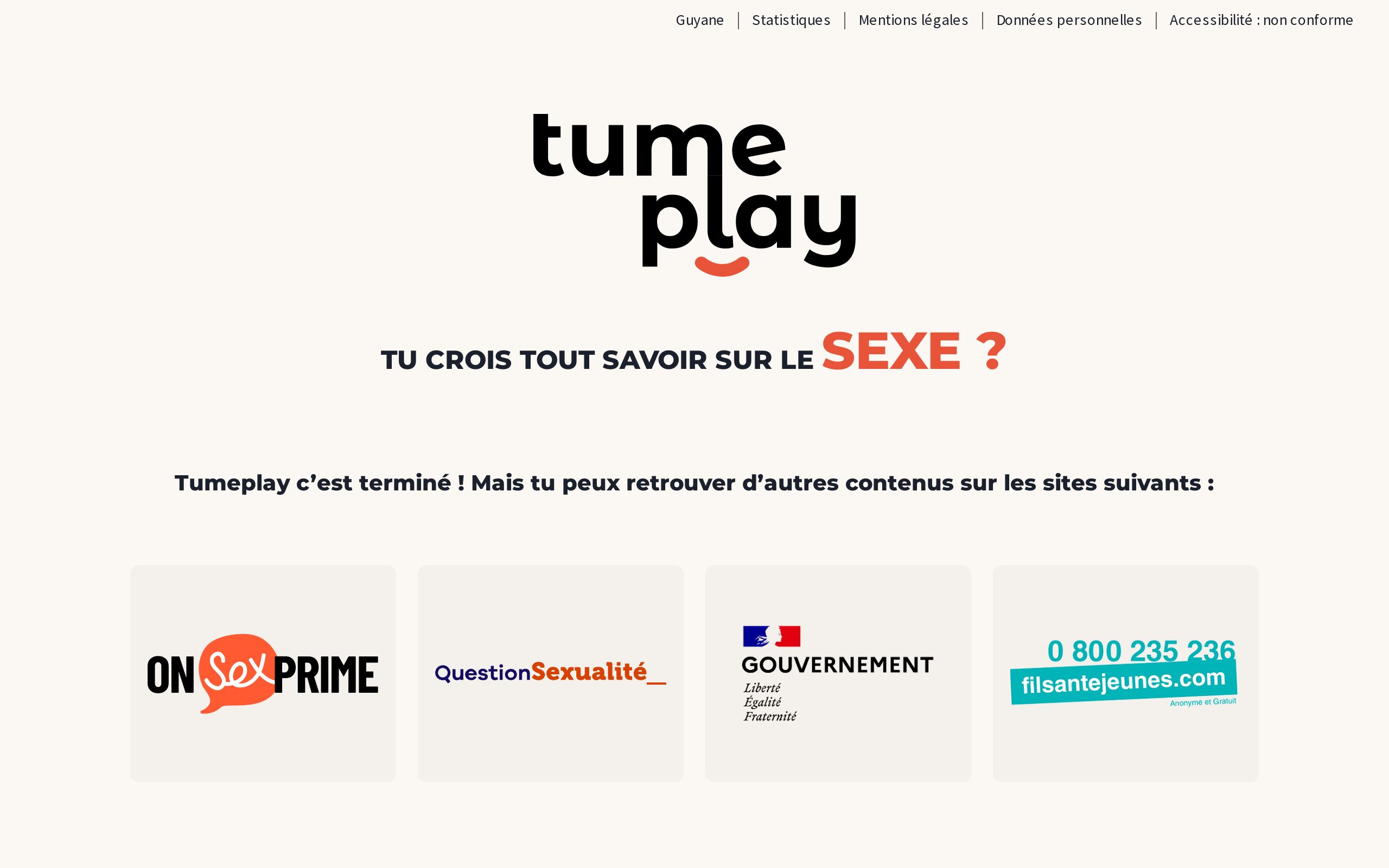 Copie d'écran de https://tumeplay.fabrique.social.gouv.fr