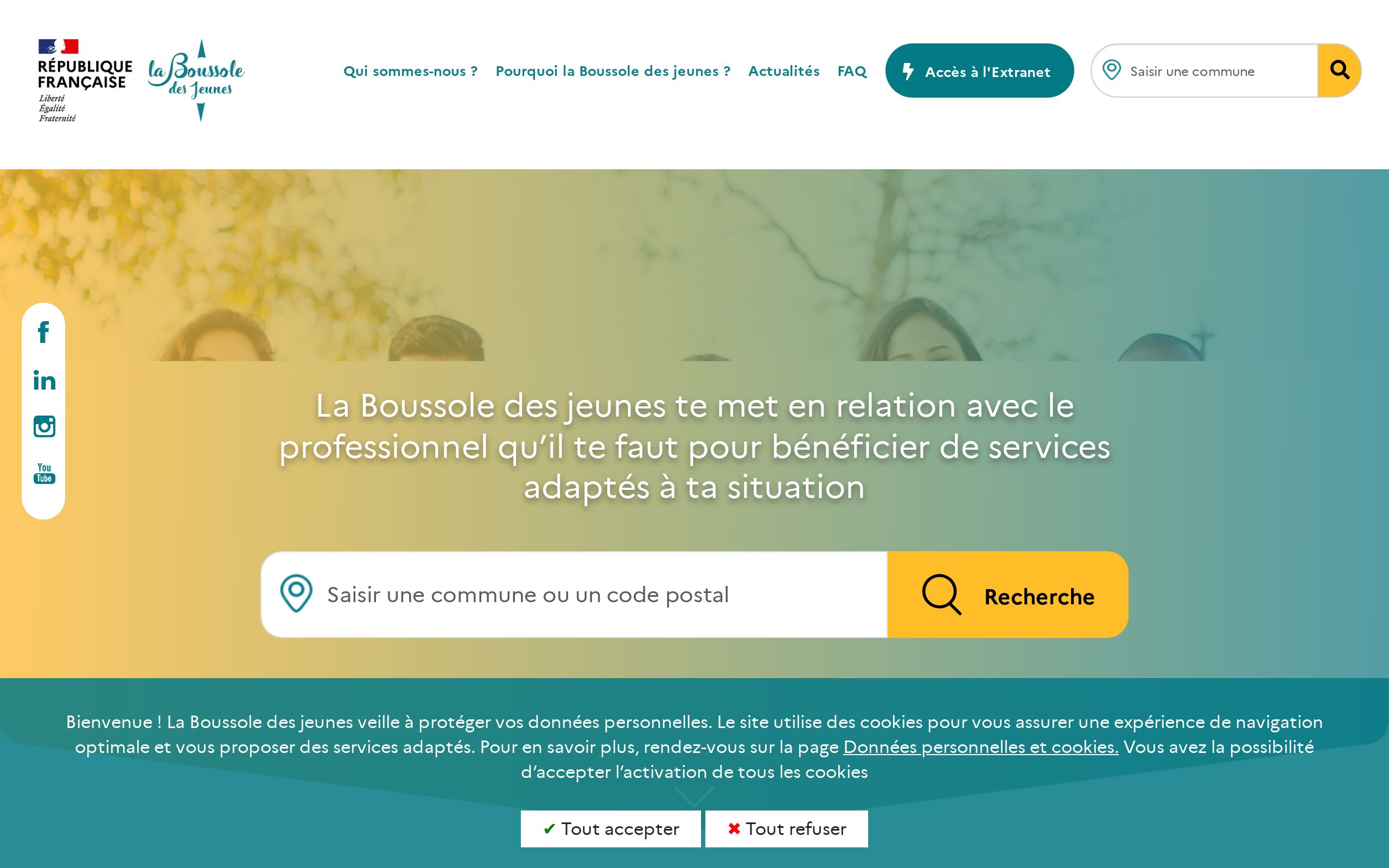Copie d'écran de https://boussole.jeunes.gouv.fr