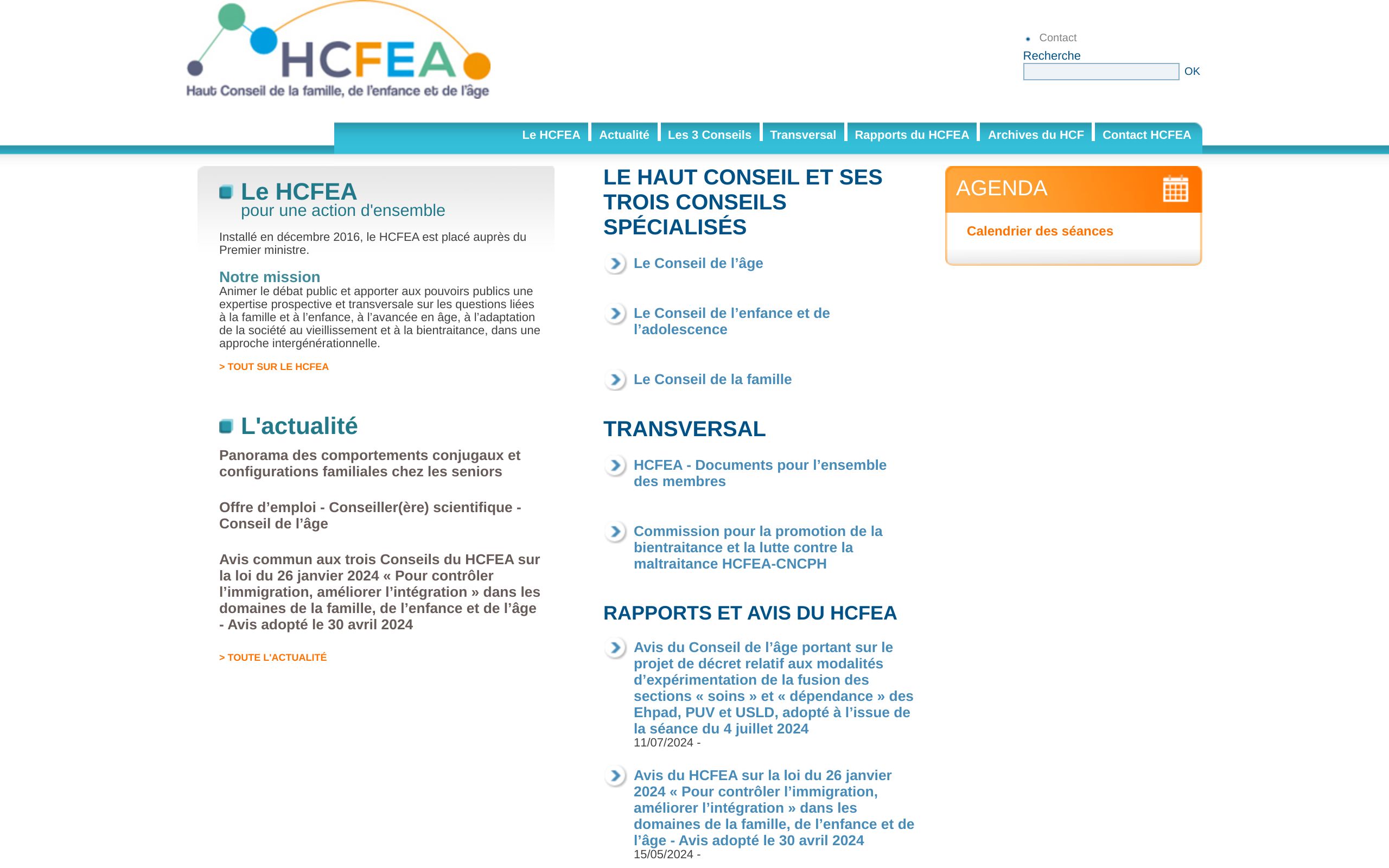 Copie d'écran de https://hcfea.fr