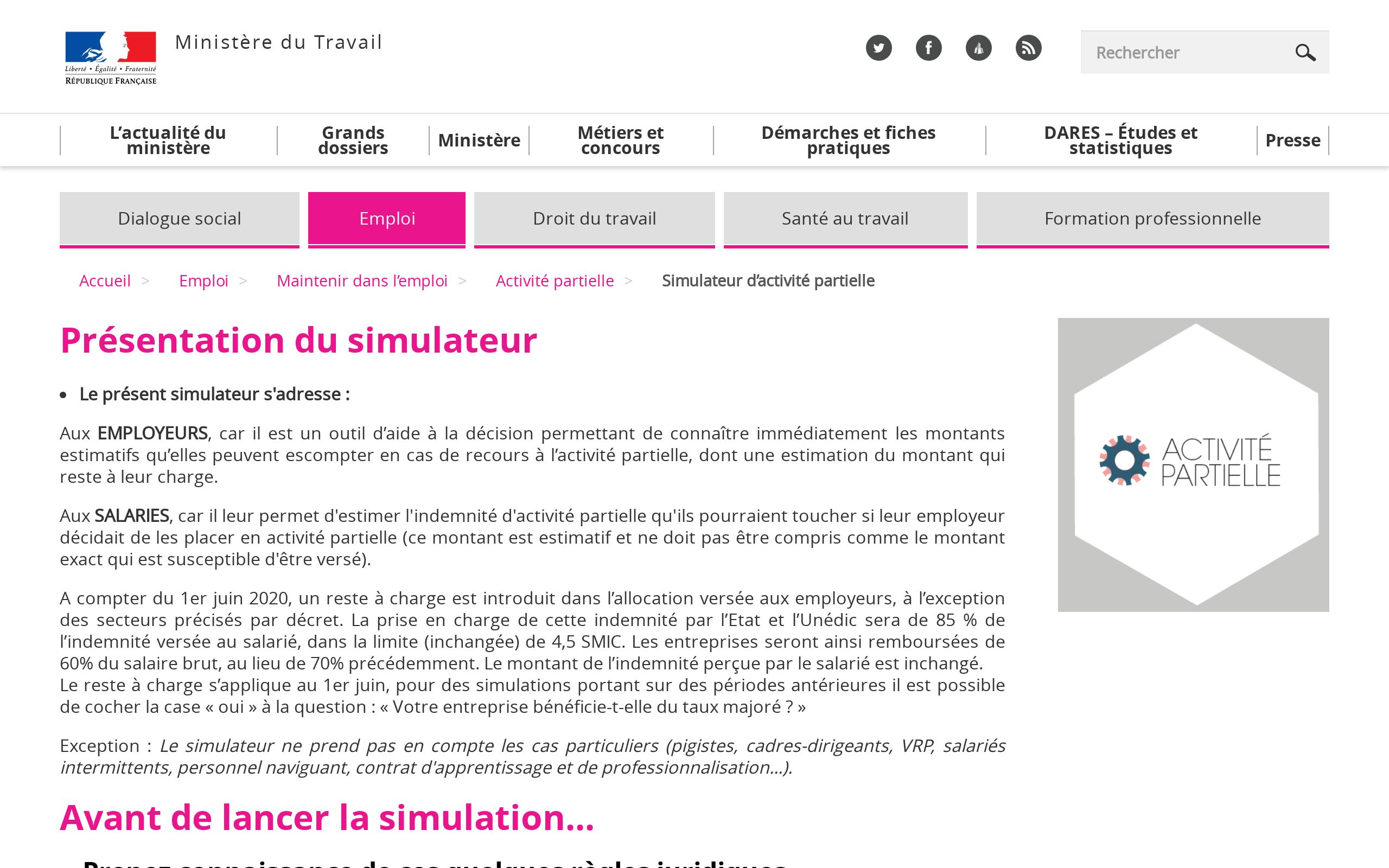 Copie d'écran de https://idee.emploi.gouv.fr